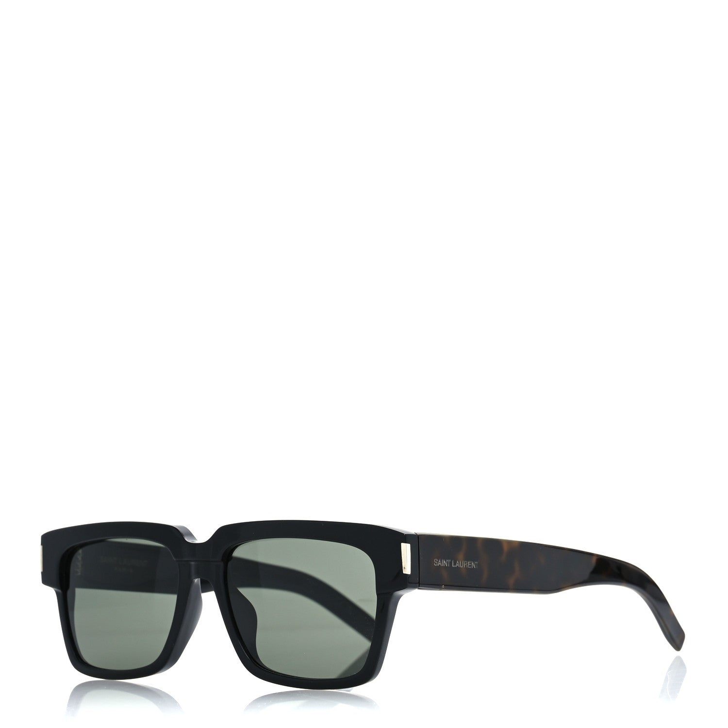 Saint Laurent Acetate Vadim Sunglasses SL 732/F Black Havana 1 of 8