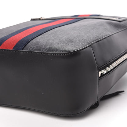 Gucci GG Supreme Monogram Web Tote Backpack Black Grey 9 of 10