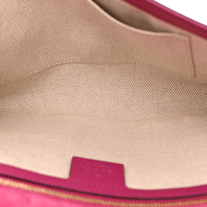 Gucci Soft Patent Medium Soho Clutch Fuchsia 4 of 13