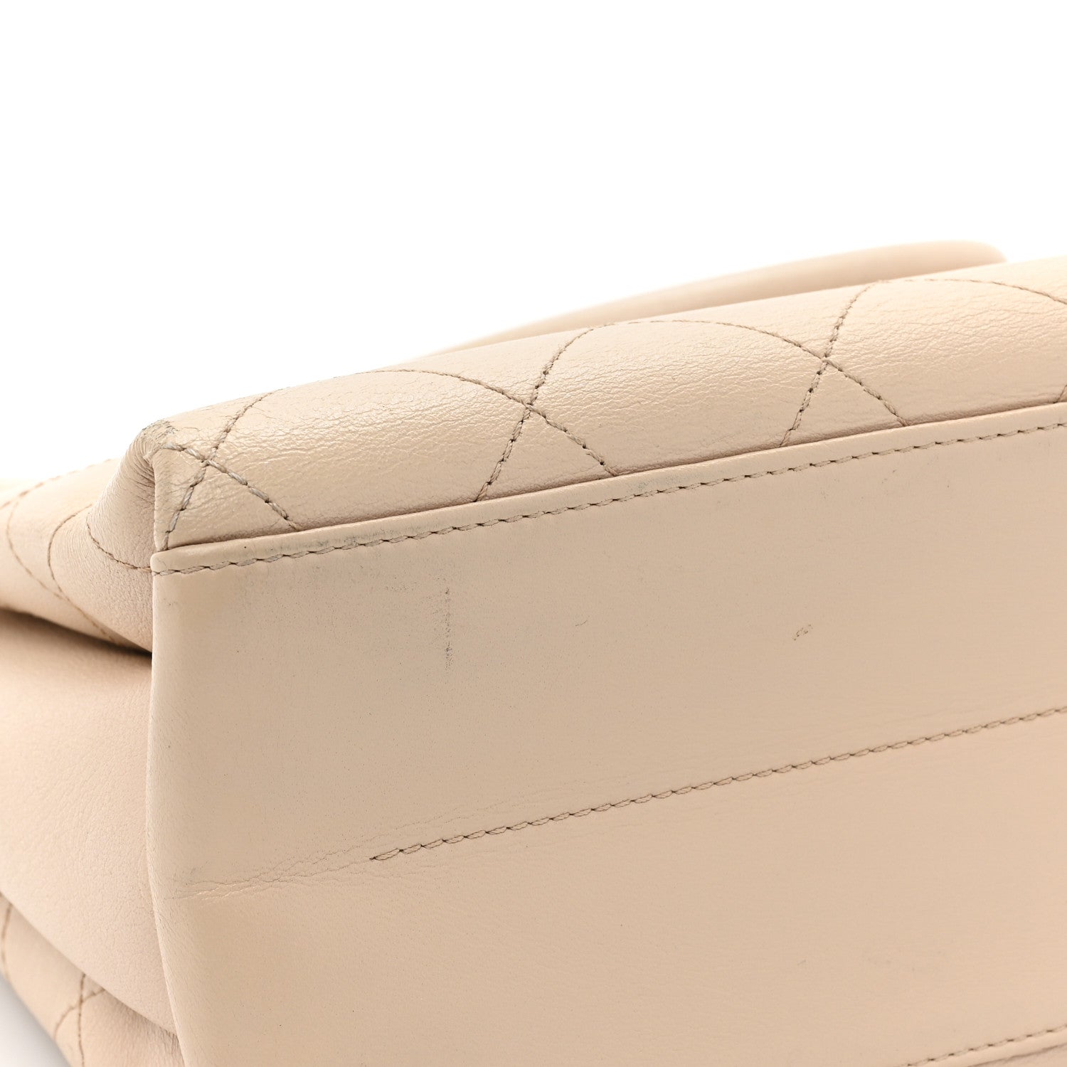 Chanel Lambskin Stitched Large Coco Luxe Tote White 14 of 17