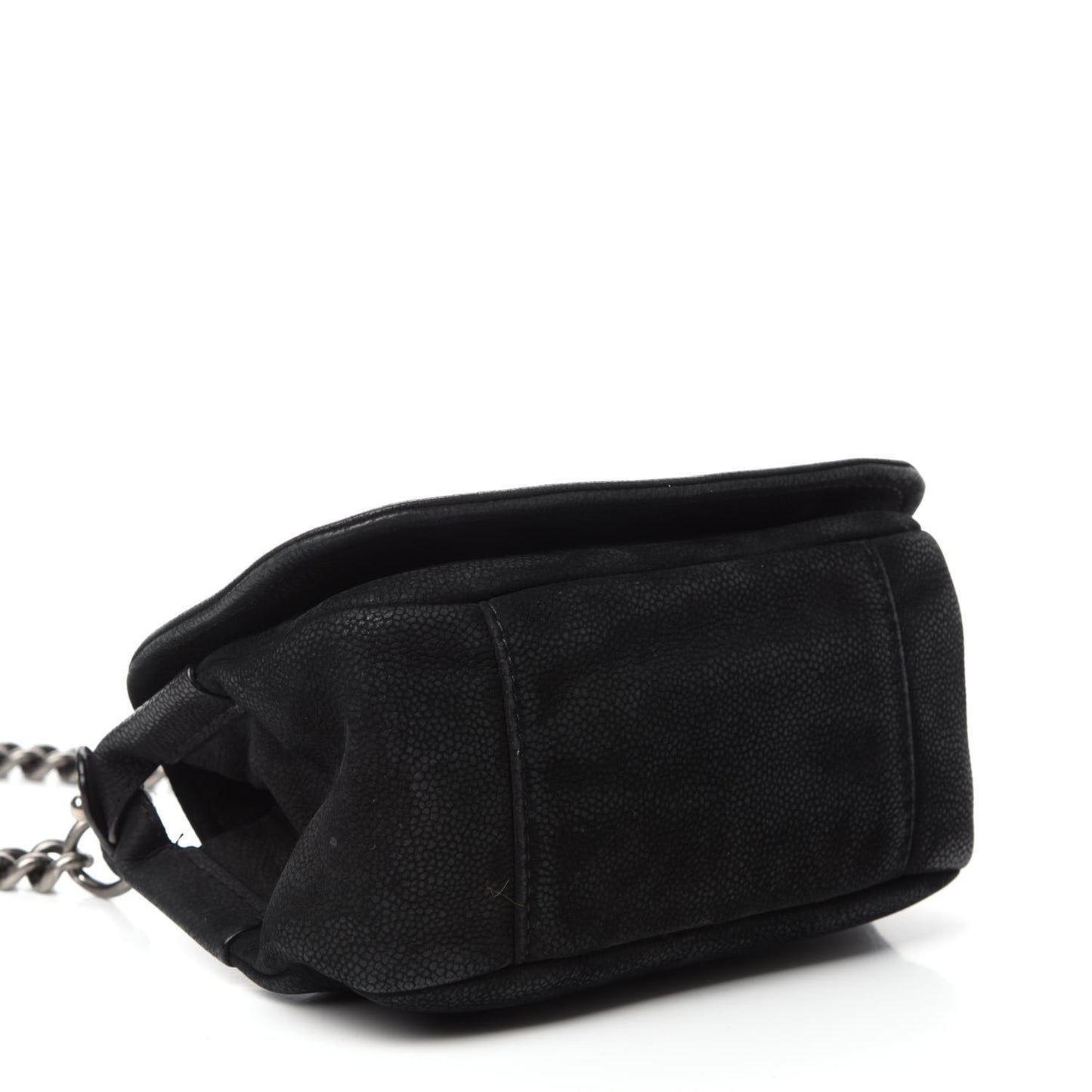 Bullskin Suede Small Highlander Messenger Flap Black