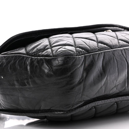 Chanel Aged Calfskin Vintage Ligne Flap Black 9 of 10
