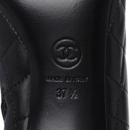 Chanel Calfskin Quilted Cap Toe Short Boots 37.5 Black 6 of 8