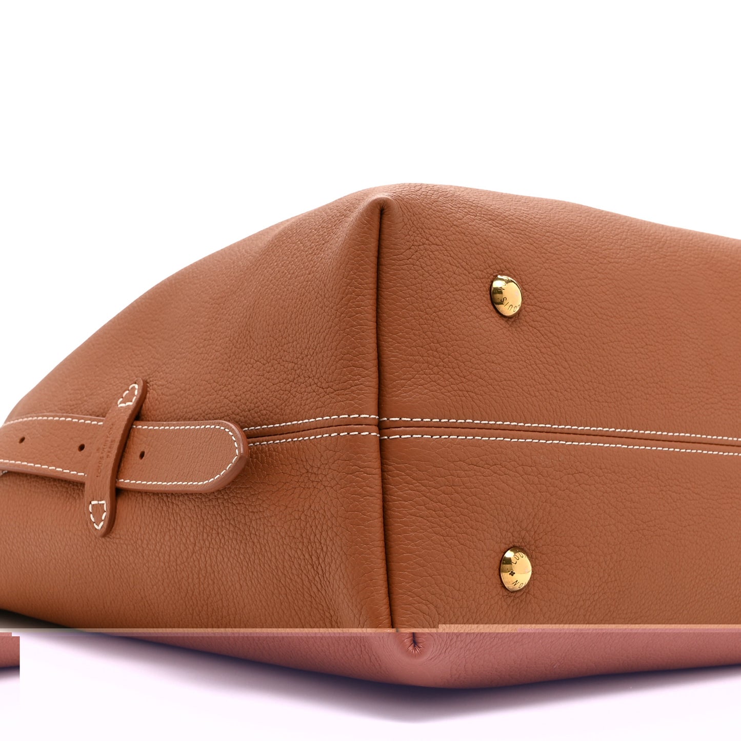 Grained Calfskin Low Key Hobo MM Cognac