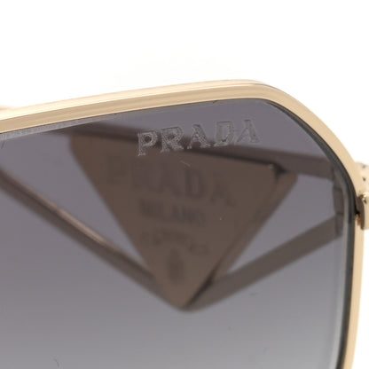 Prada Metal Symbole Triangle Logo Sunglasses SPR A51 Gold Blue 7 of 8