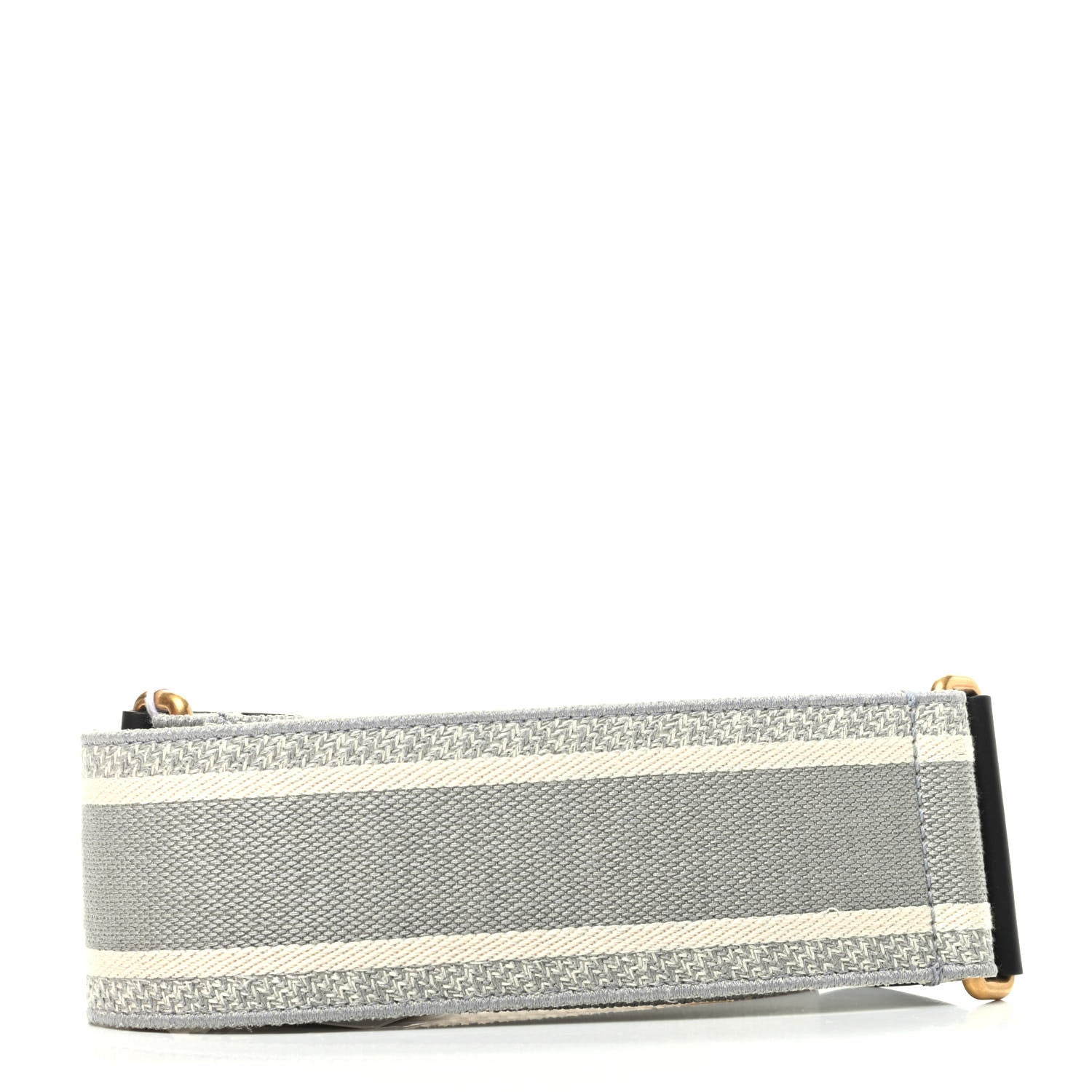 Christian Dior Canvas Embroidered Shoulder Strap Grey 2 of 3
