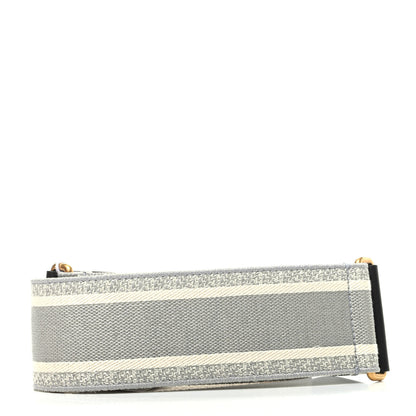 Christian Dior Canvas Embroidered Shoulder Strap Grey 2 of 3