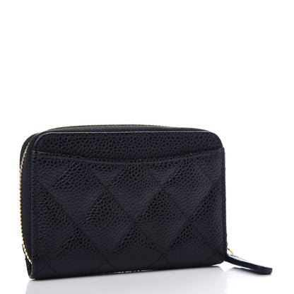 Chanel Caviar Quilted Zip Coin Purse Black 3 of 8
