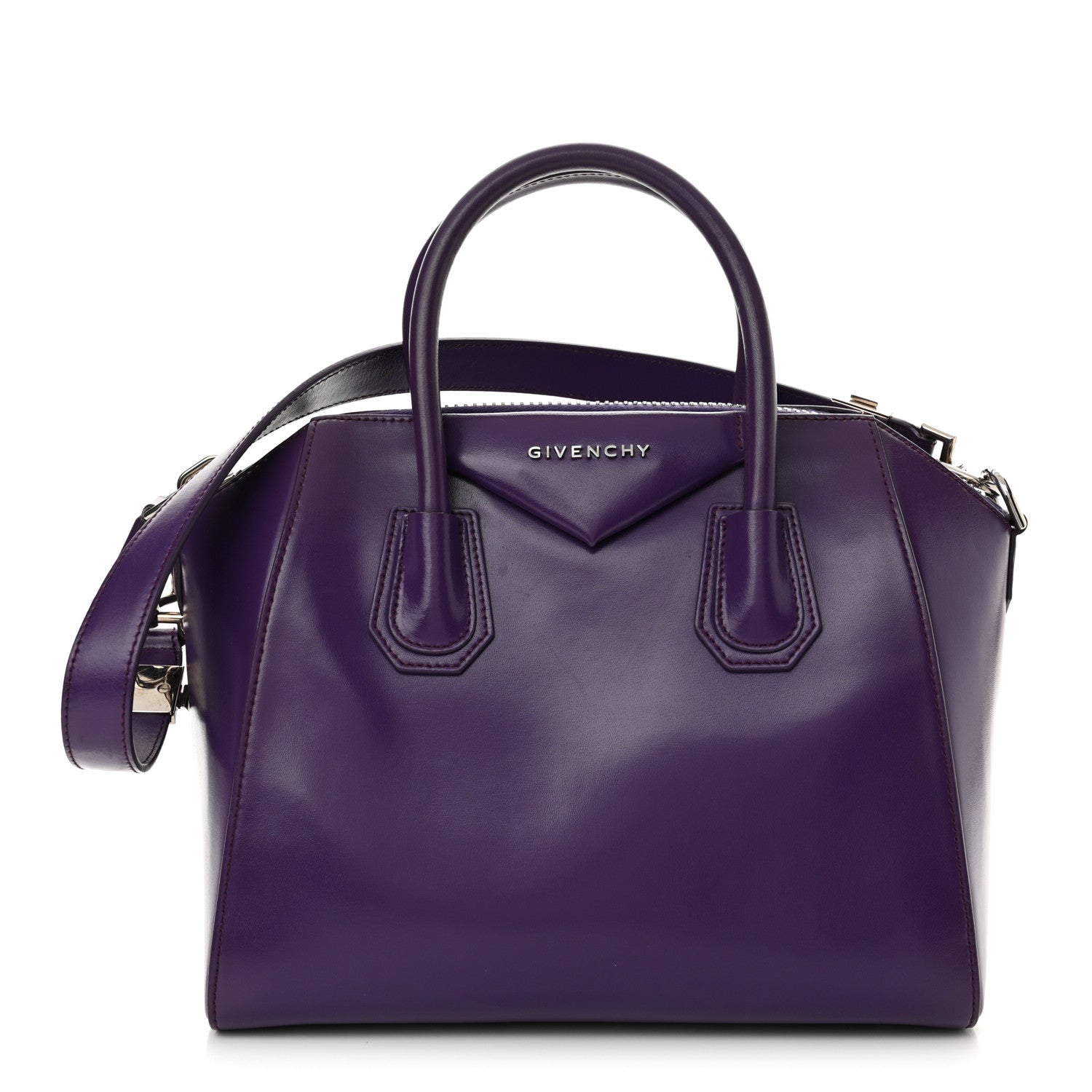 Givenchy Shiny Lord Calfskin Small Antigona Ultraviolet 1 of 13