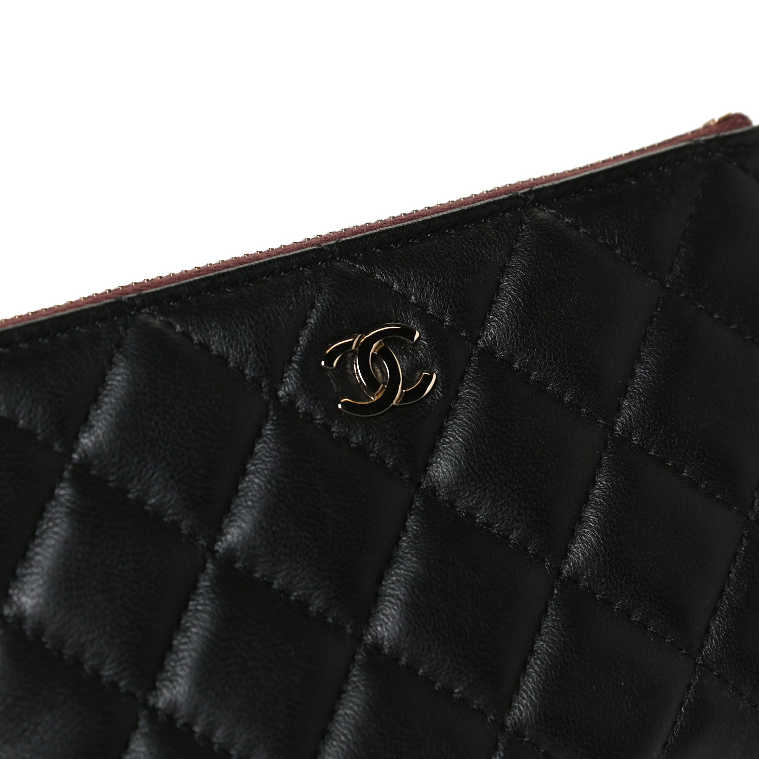 Chanel Lambskin Quilted Small Cosmetic Case Black 7 of 8