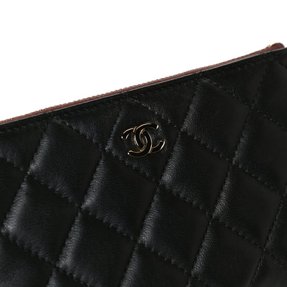 Chanel Lambskin Quilted Small Cosmetic Case Black 7 of 8