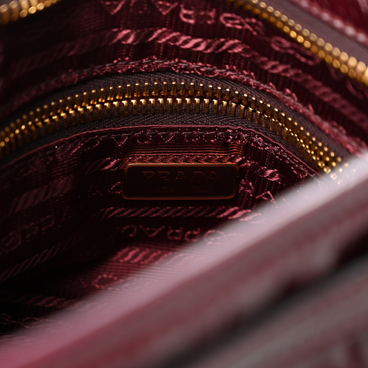 Glossy Calfskin Triangle Small Bonnie Shoulder Bag Bordeaux