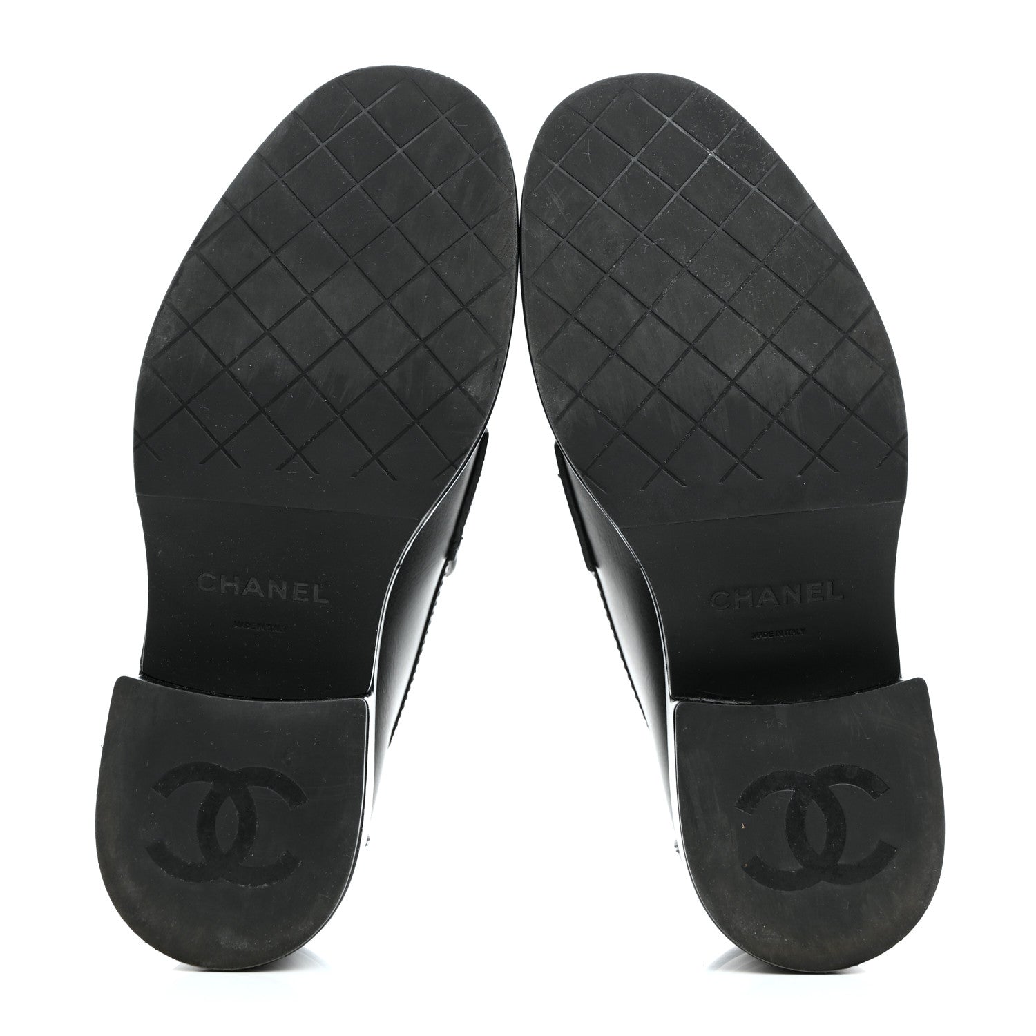 Chanel Calfskin CC Platform Loafers 36 Black 5 of 8