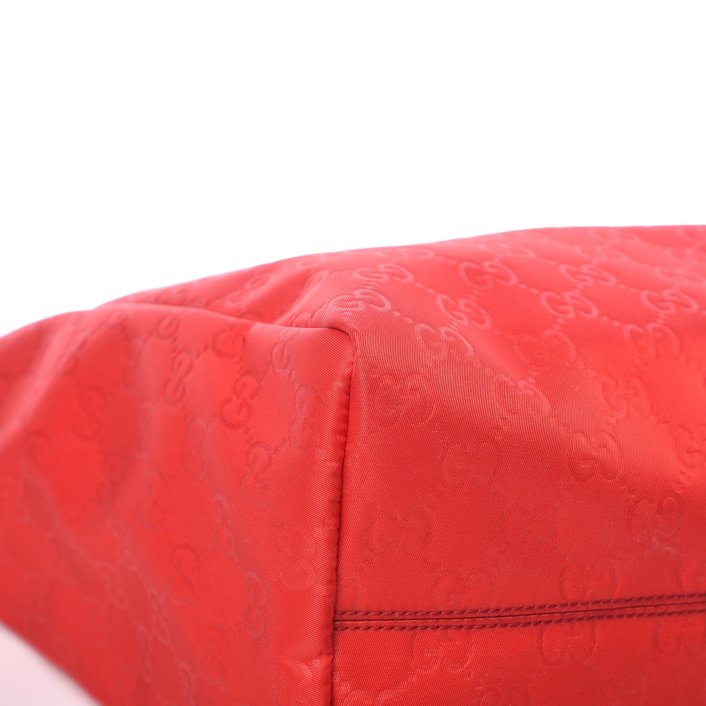 Nylon Monogram Medium Tote Red