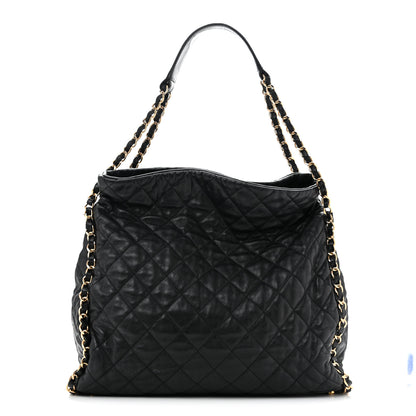 Chanel Calfskin Quilted Large Chain Me Hobo Black 1 of 13