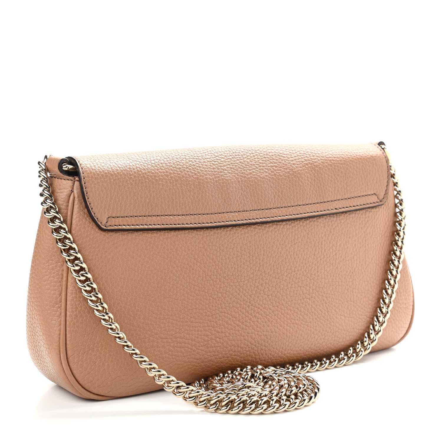 Gucci Pebbled Calfskin Medium Soho Flap Crossbody Camelia 3 of 10