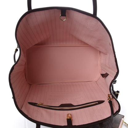 Louis Vuitton Damier Ebene Neo Neverfull MM Rose Ballerine 6 of 11