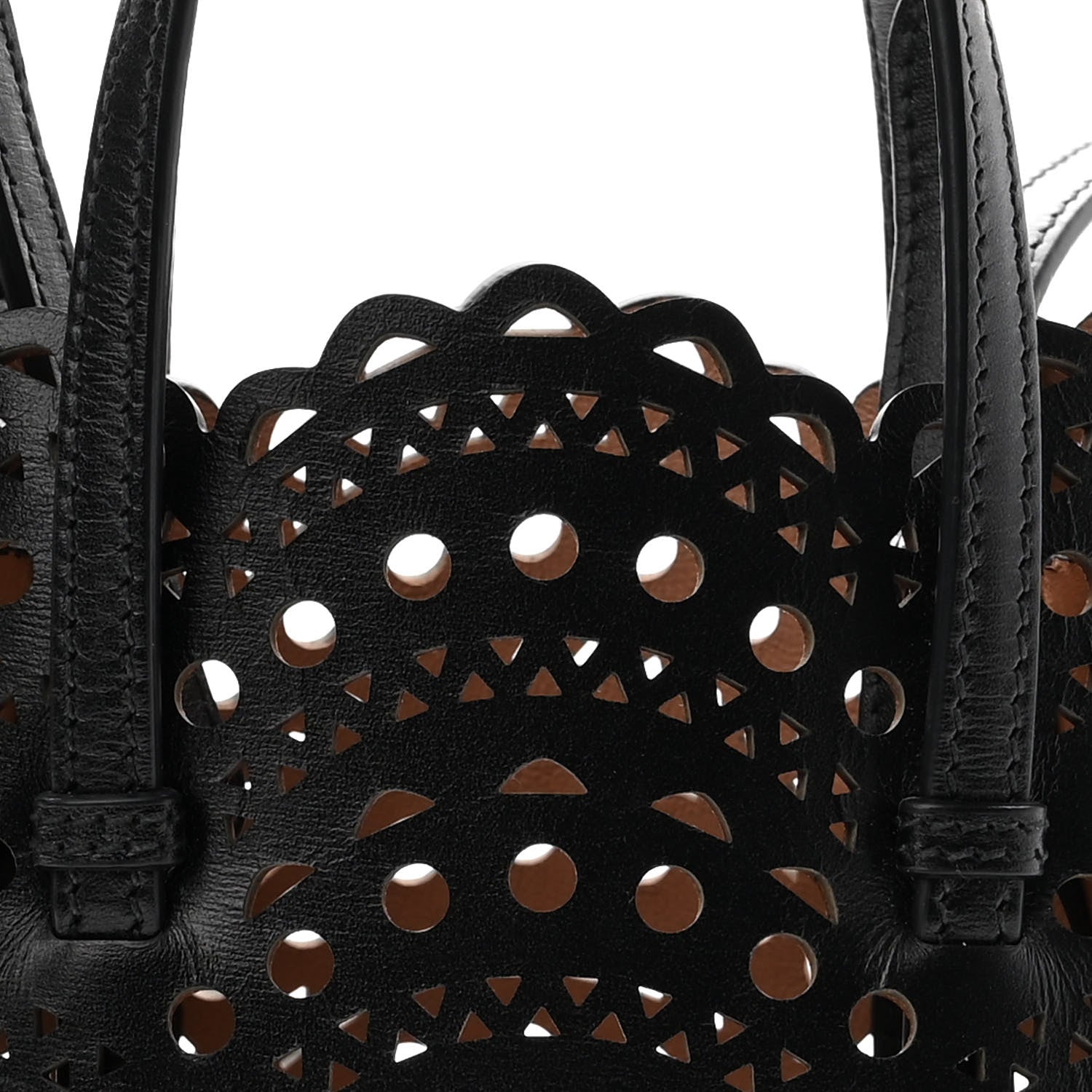 Alaia Calfskin Vienne Wave Mina 16 Bag  Black 7 of 9
