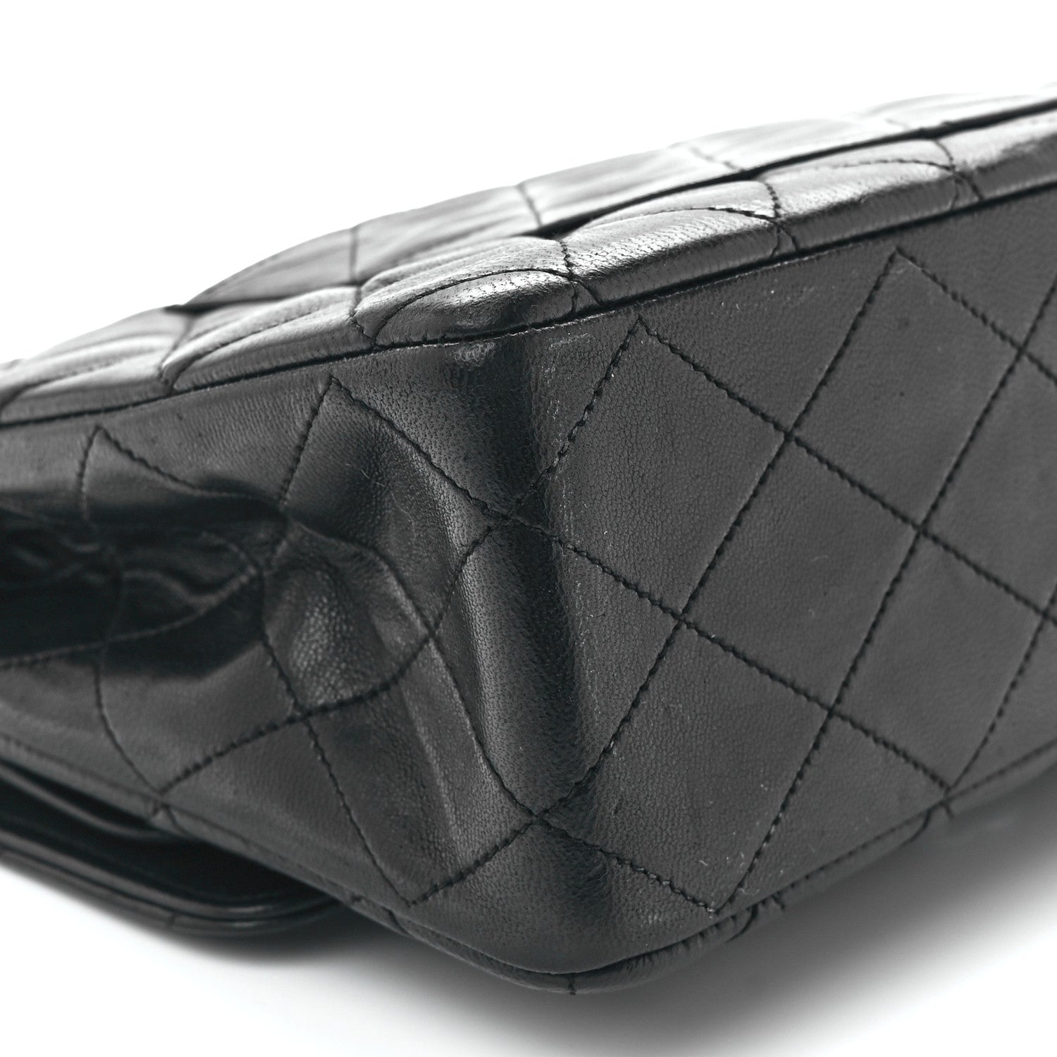 Chanel Lambskin Quilted Medium Double Flap Black 10 of 11