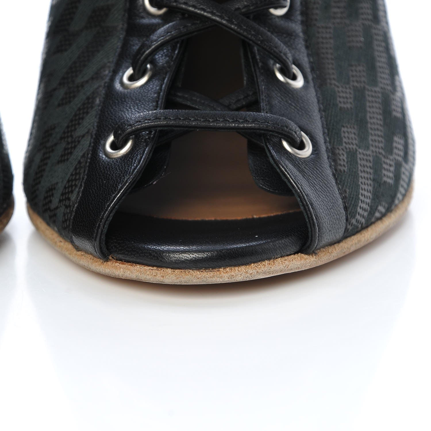 Hermes Nappa Perfore Grenade Pumps 36.5 Black 10 of 18