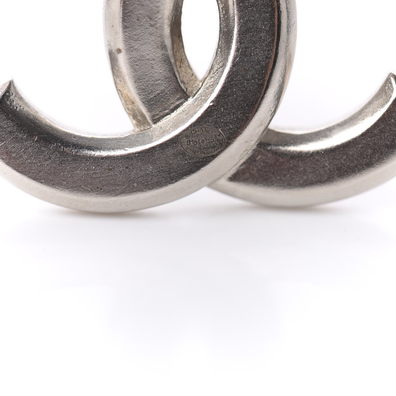 Chanel Crystal Baguette CC Brooch Grey Silver 4 of 4