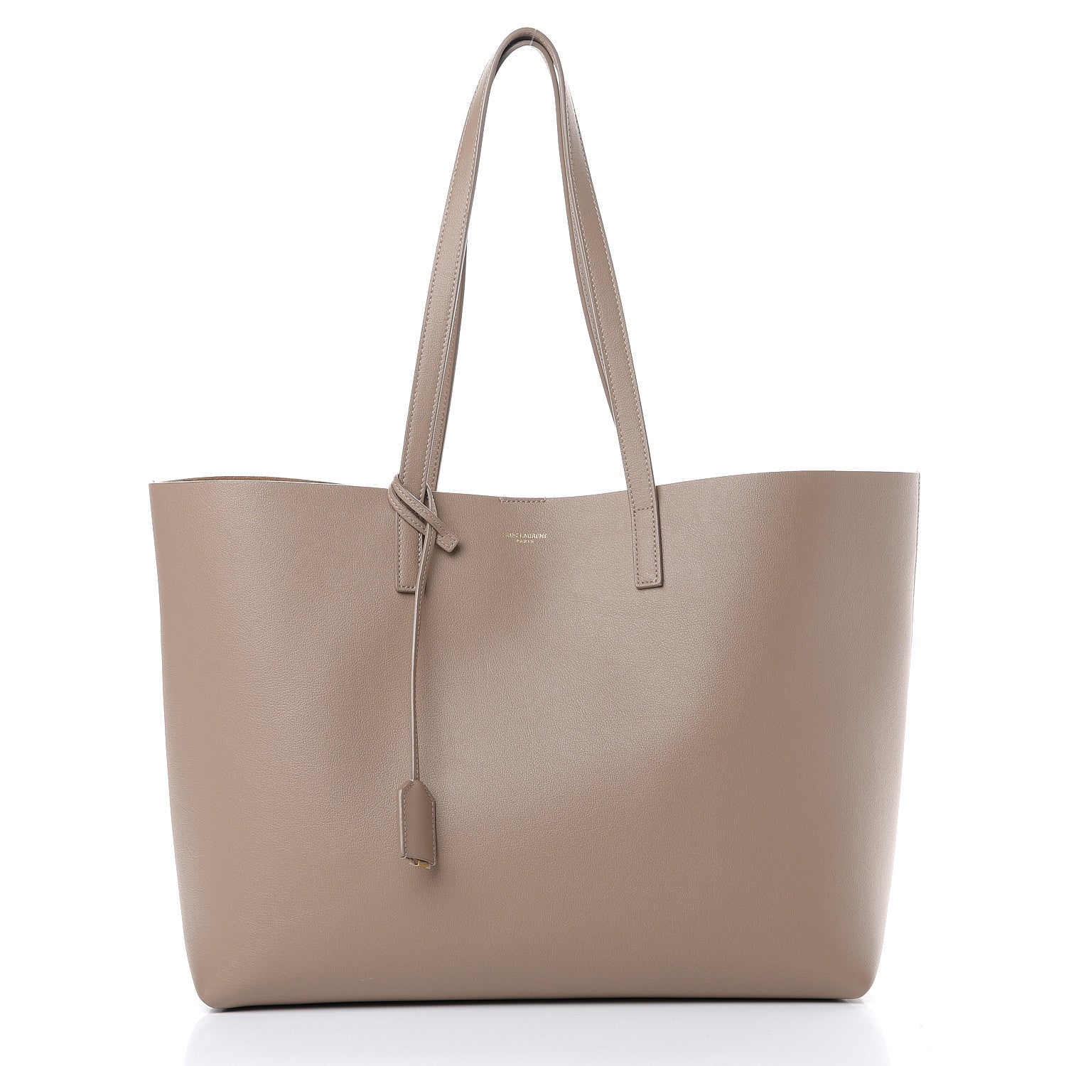 Saint Laurent Calfskin Large Shopping Tote Taupe 2 of 10