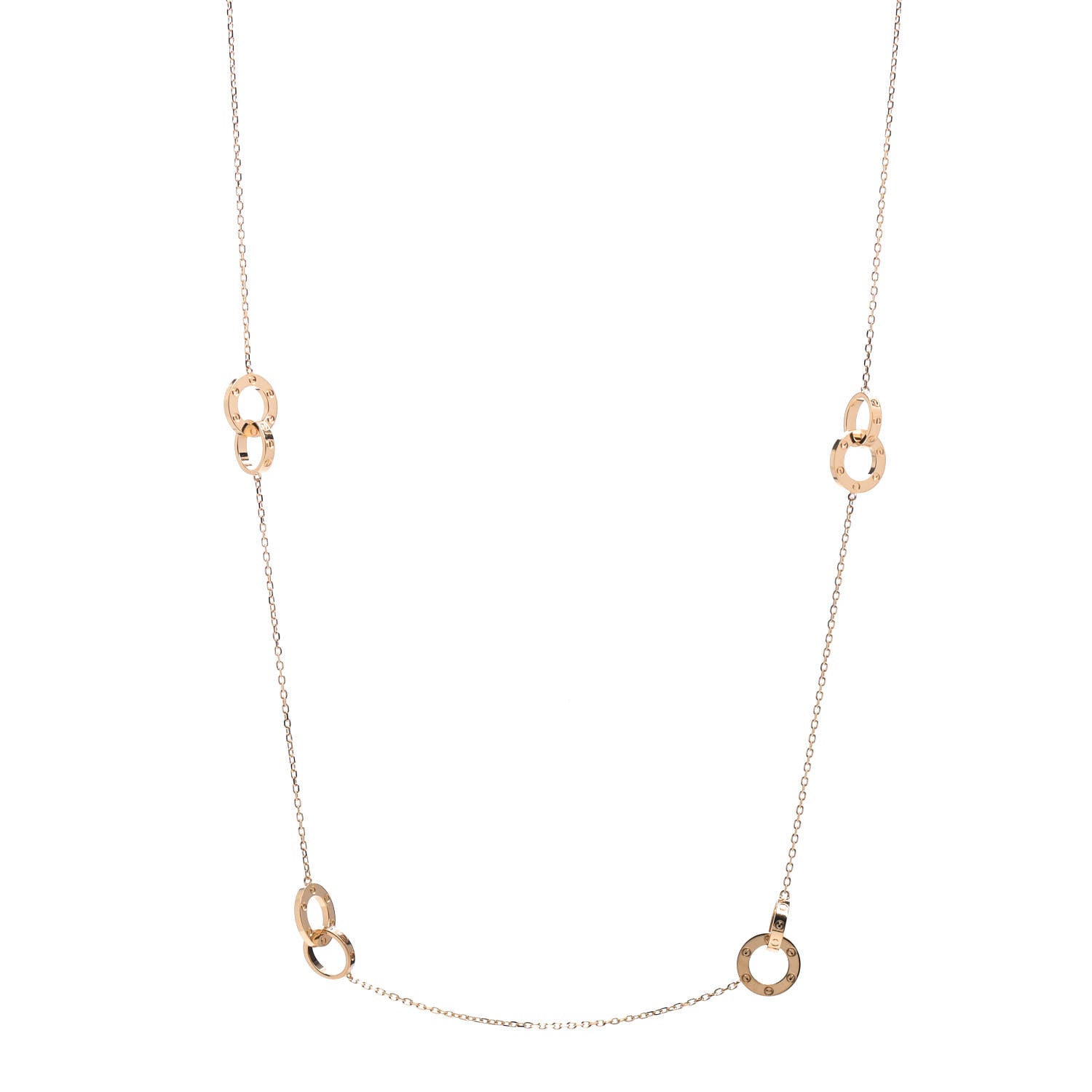 Cartier 18K Yellow Gold LOVE Long Station Necklace 1 of 4