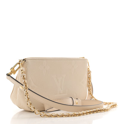 Louis Vuitton Empreinte Monogram Giant Multi Pochette Accessories Cream 3 of 18