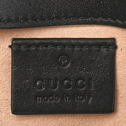 Gucci Calfskin Matelasse Super Mini GG Marmont Shoulder Bag Black 6 of 10
