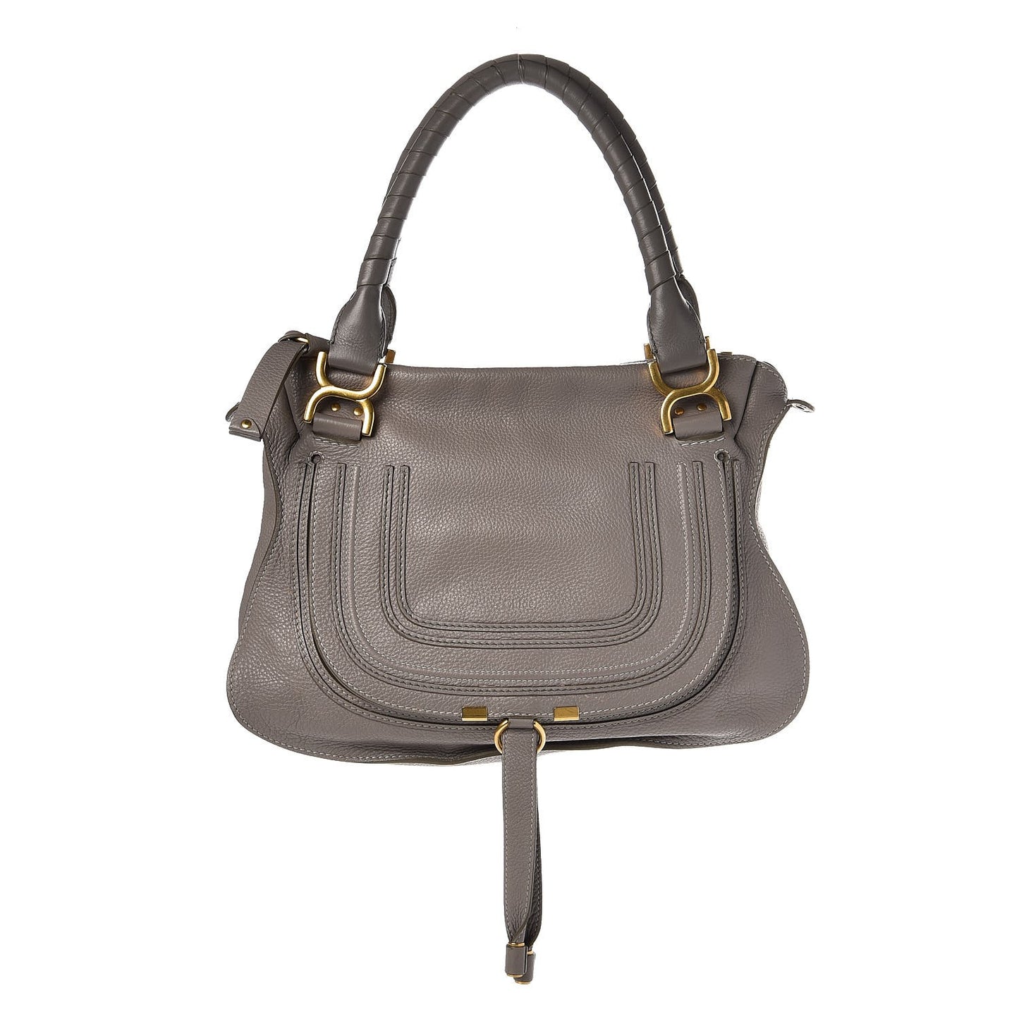 Calfskin Medium Marcie Satchel Cashmere Grey