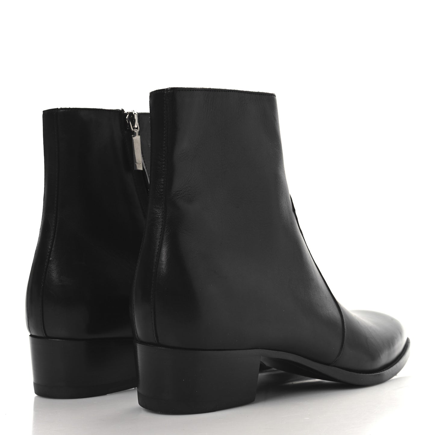 Calfskin Mens Wyatt 40 Zip Boots 42 Black