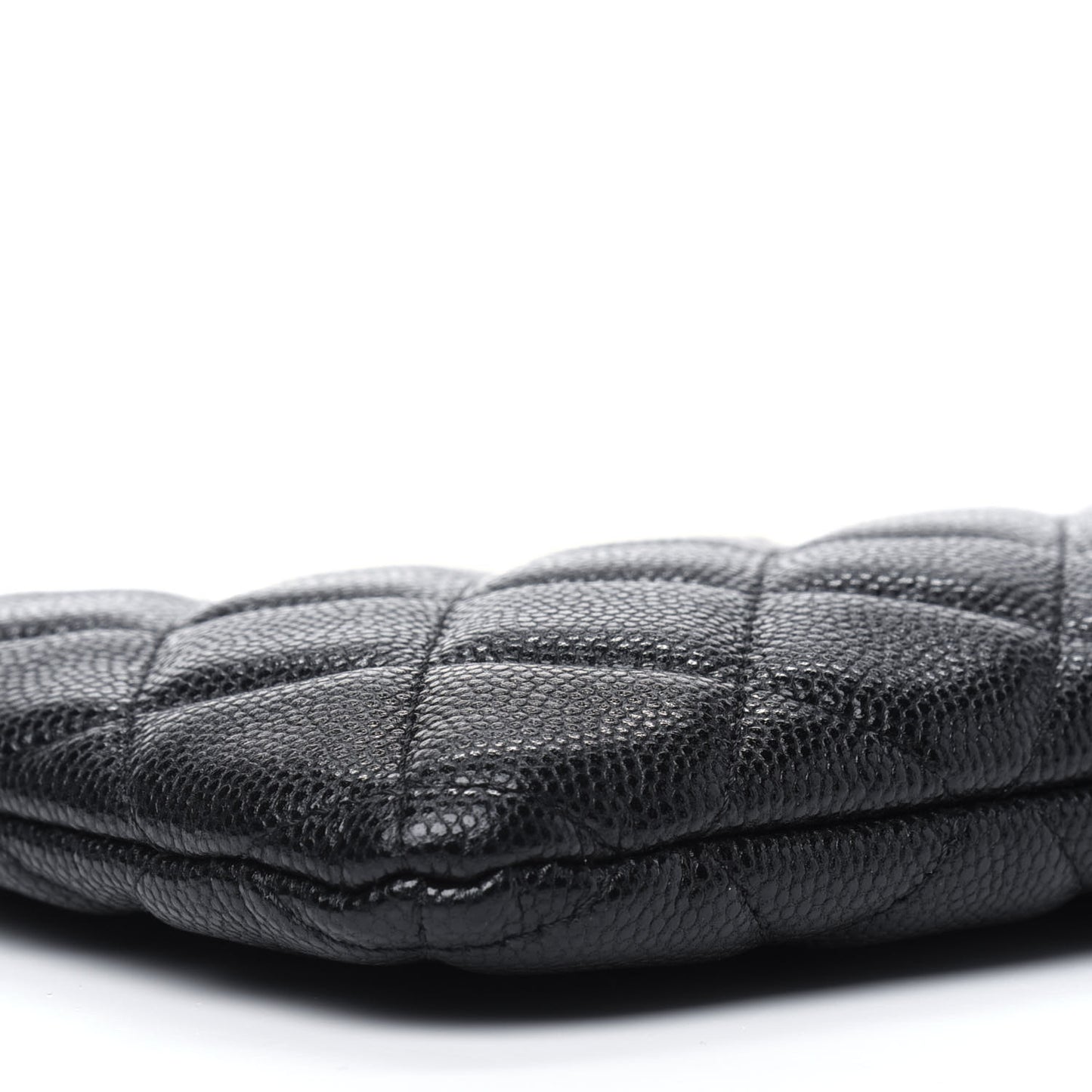 Caviar Quilted Cosmetic Case Black