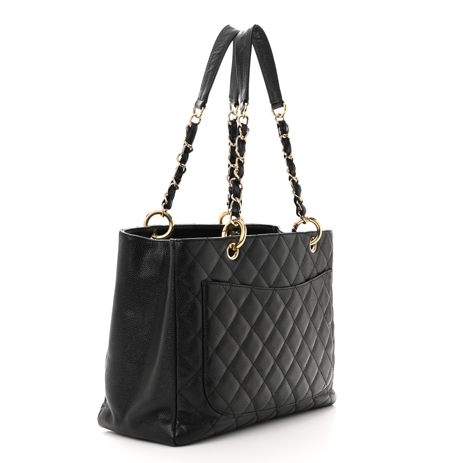 Chanel Caviar Quilted Grand Shopping Tote GST Black 3 of 15