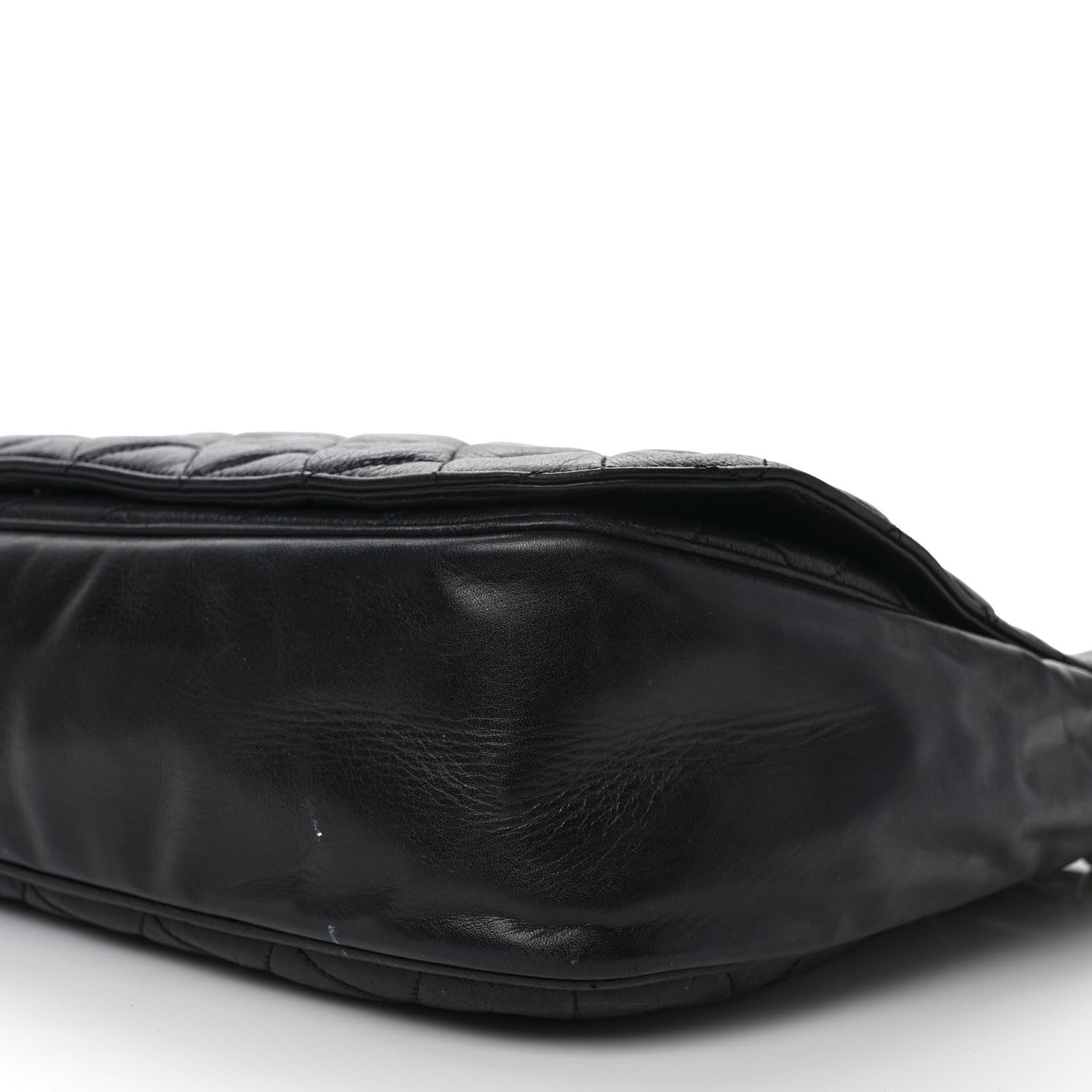 Chanel Aged Calfskin Quilted Messenger Bag Black 10 of 13