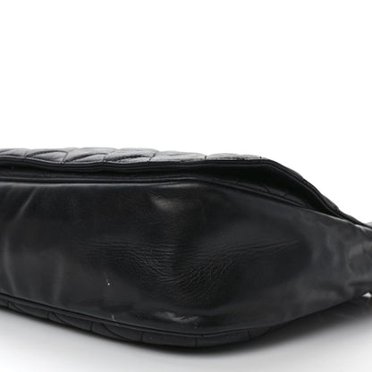Chanel Aged Calfskin Quilted Messenger Bag Black 10 of 13