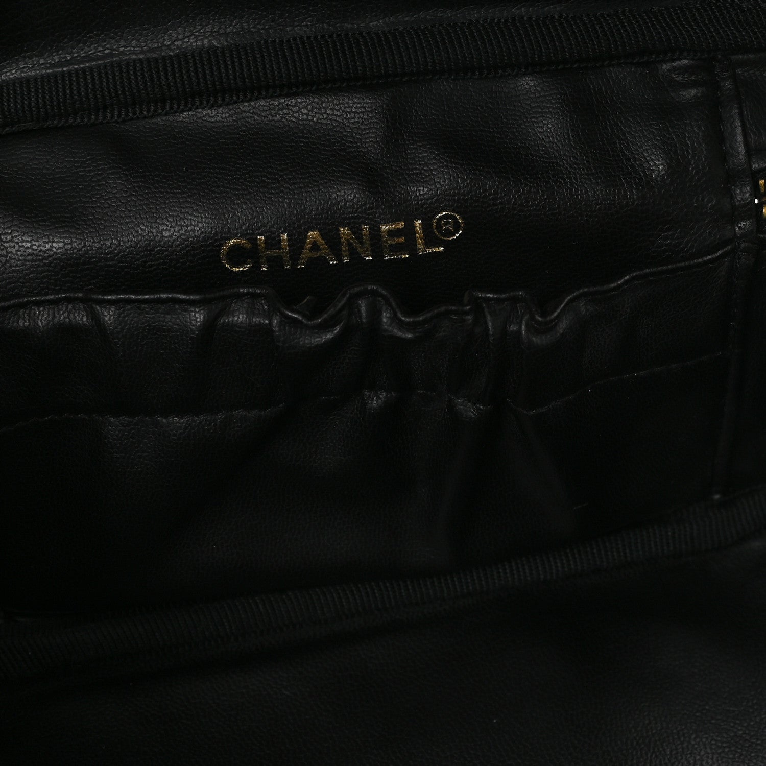 Chanel Caviar CC Vanity Cosmetic Case Black 6 of 9