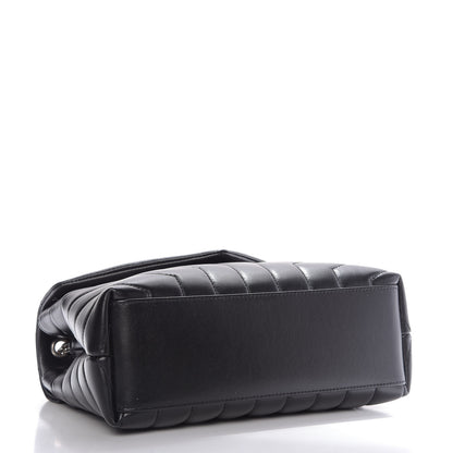 Saint Laurent Calfskin Y Quilted Monogram Small Loulou Chain Satchel Black 5 of 11