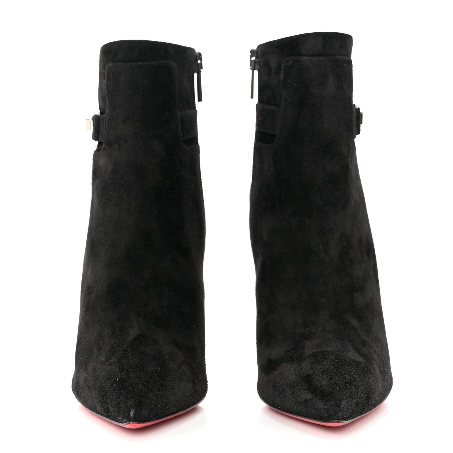 Christian Louboutin Suede Calfskin Lock So Kate Booty 100 Ankle Booties 37 Black 2 of 7
