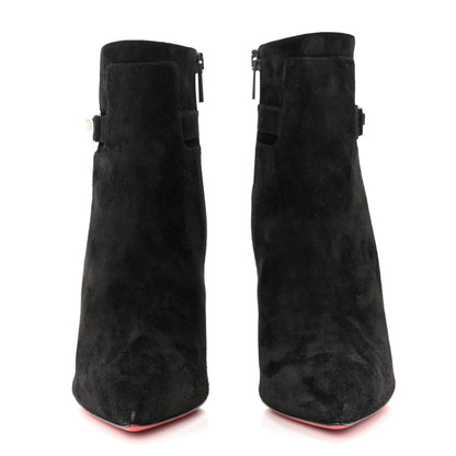 Christian Louboutin Suede Calfskin Lock So Kate Booty 100 Ankle Booties 37 Black 2 of 7