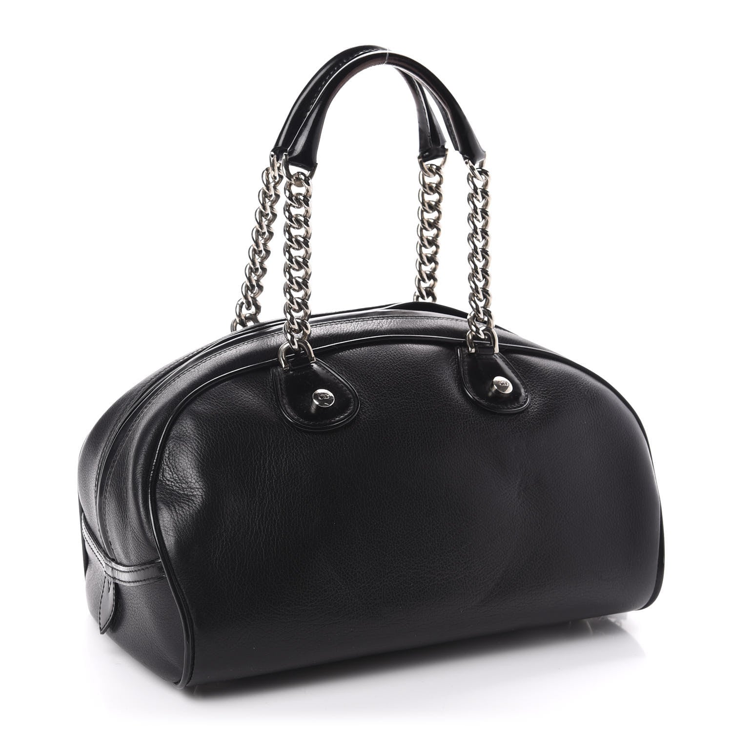 Christian Dior Calfskin Gambler Dice Bowler Black 3 of 11