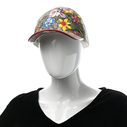 Gucci GG Supreme Flora Claudia Baseball Hat 59 XL Red 2 of 11