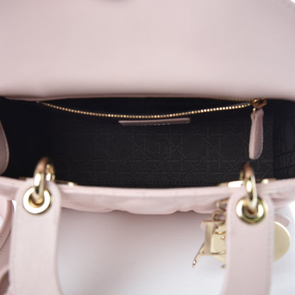 Christian Dior Lambskin Cannage Small Lucky Badges My Lady Dior Pink 5 of 9