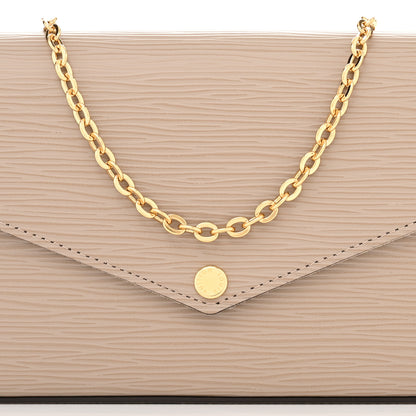 Louis Vuitton Epi Felicie Pochette Chain Wallet Galet 7 of 10