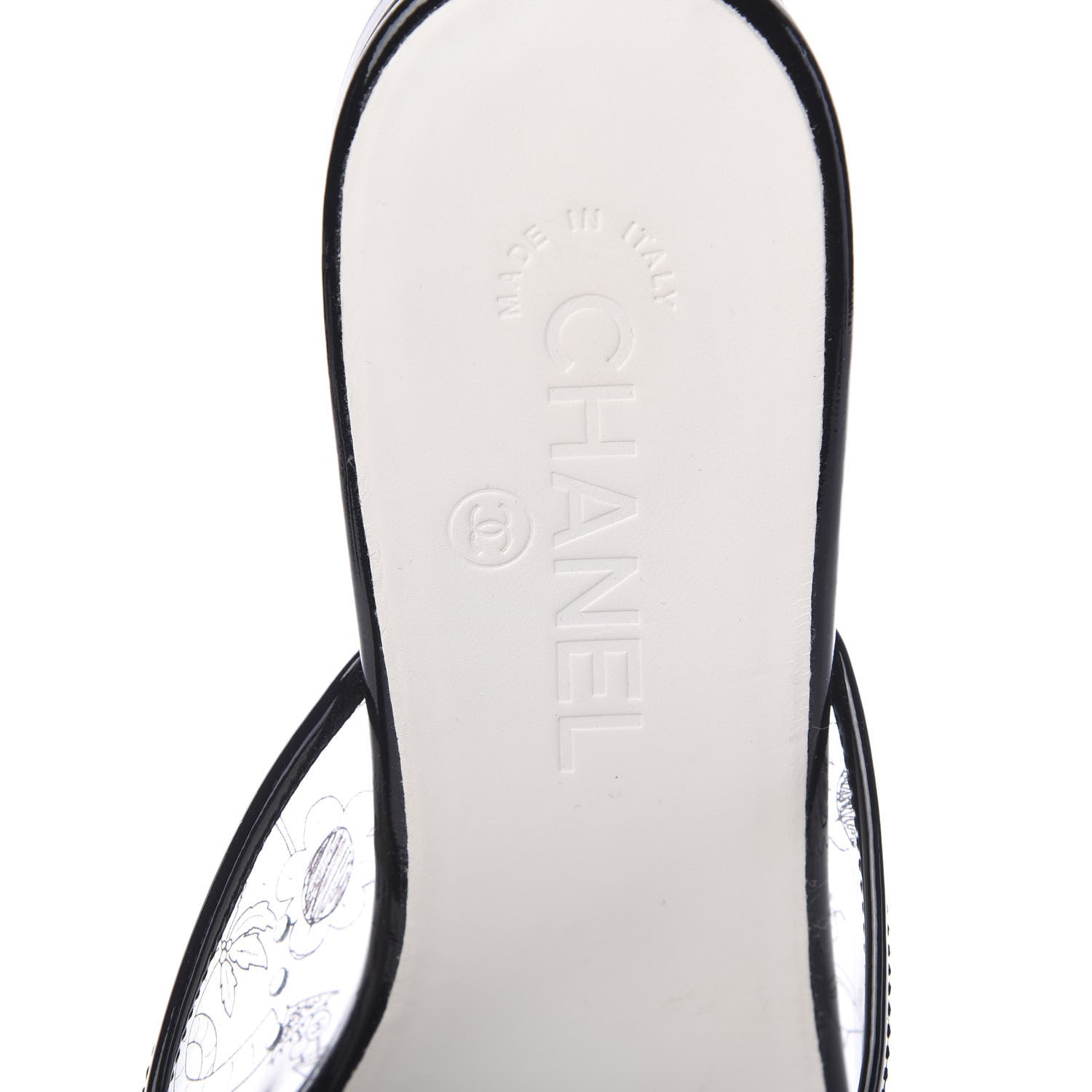Chanel PVC Fantasy Patent CC Mules 38.5 Black 7 of 11