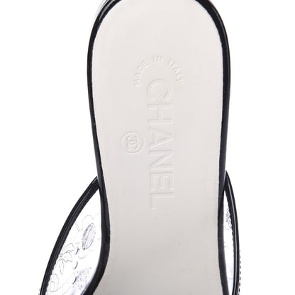 Chanel PVC Fantasy Patent CC Mules 38.5 Black 7 of 11