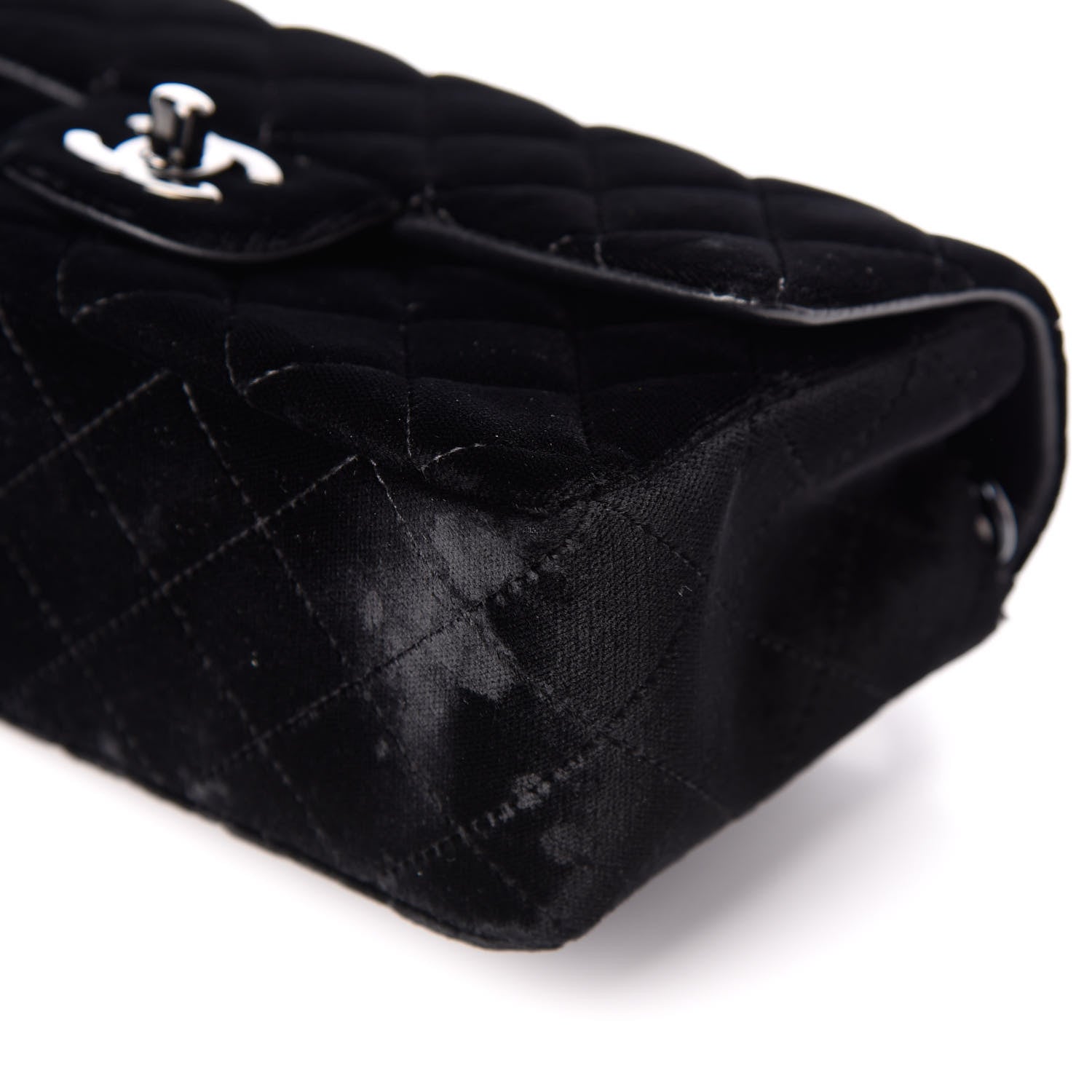 Chanel Velvet Quilted Mini Rectangular Flap So Black 10 of 10