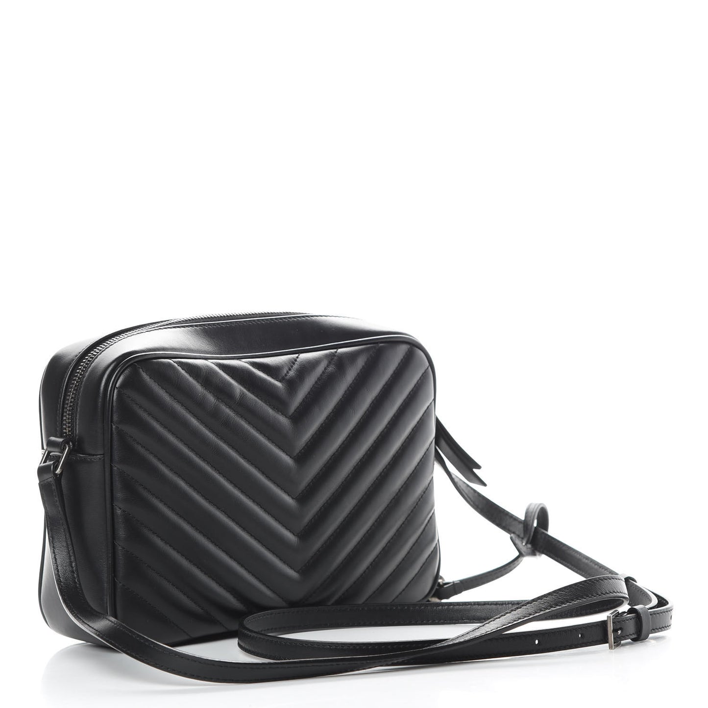 Calfskin Matelasse Monogram Lou Camera Bag Black