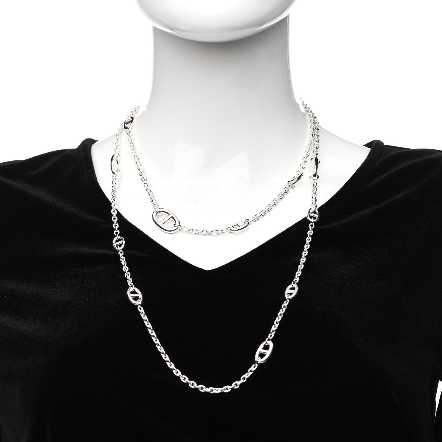 Hermes Sterling Silver Farandole Necklace 120 2 of 5