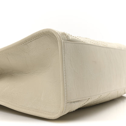 Saint Laurent Crinkled Calfskin Matelasse Monogram Large Niki Shopper Tote Cream Soft 9 of 10