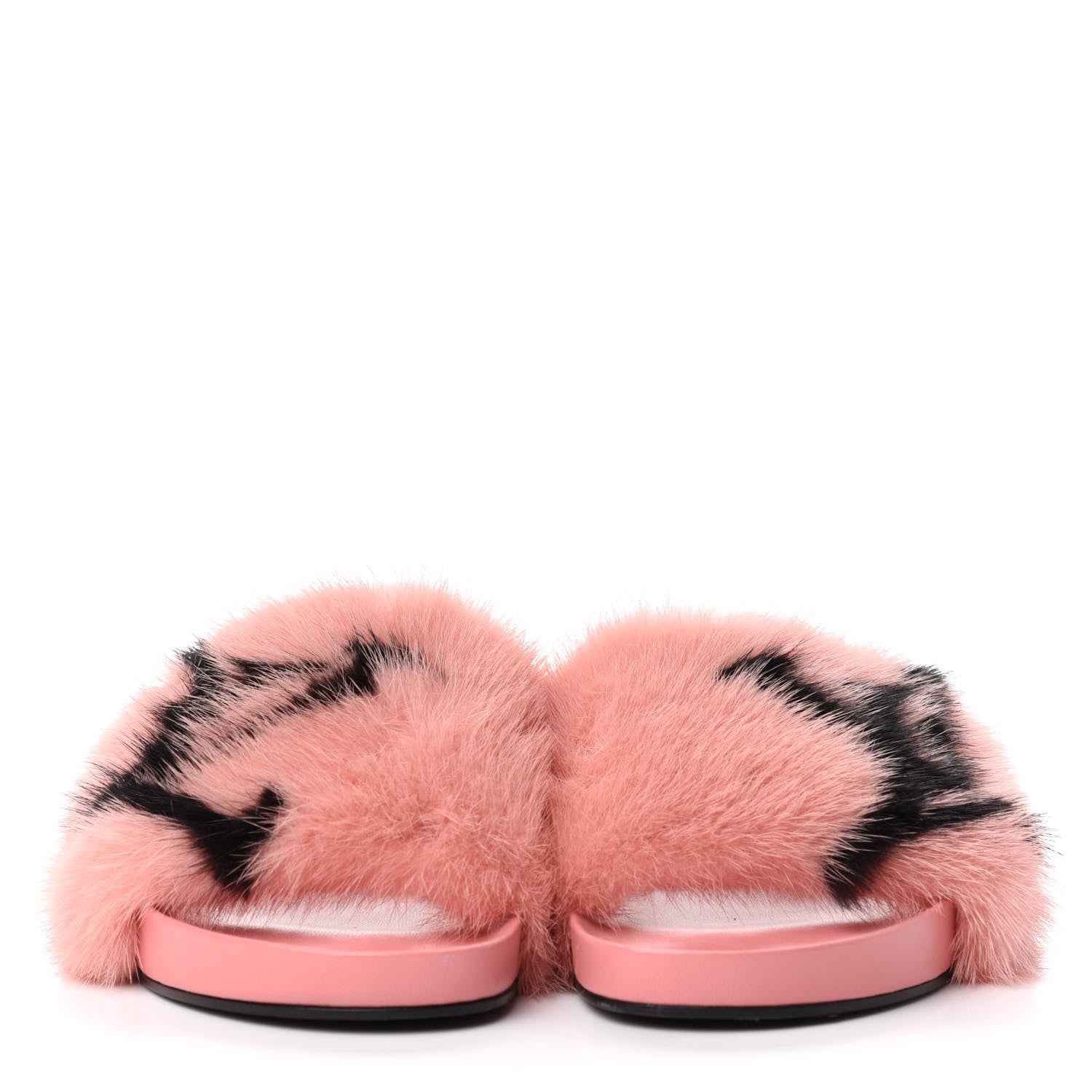 Louis Vuitton Mink Fur Bom Dia Flat Mules 37.5 Pink 2 of 10